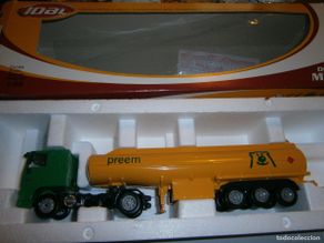 Joal Old Toys: ANTIGUO CAMION DAF 95 XF CABINA BAJA CON CUBA DE GASOLINA PREEM JOAL ESC. 1:50